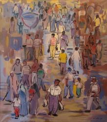 Street Scene In Cairo by Mohamed Abla