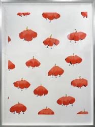 Red Wallflowers by Donald Sultan