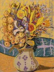 Flowers in Vase, Yellow by Clemens Kindling