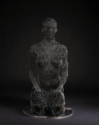 Kneeling Woman (life-size) by Julian Voss-Andreae